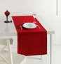 Hermia Roma - Red Camino de Mesa Rojo de Algodón y Poliéster, 50 x 170 cm, Sin Planchado, Lavable a Máquina